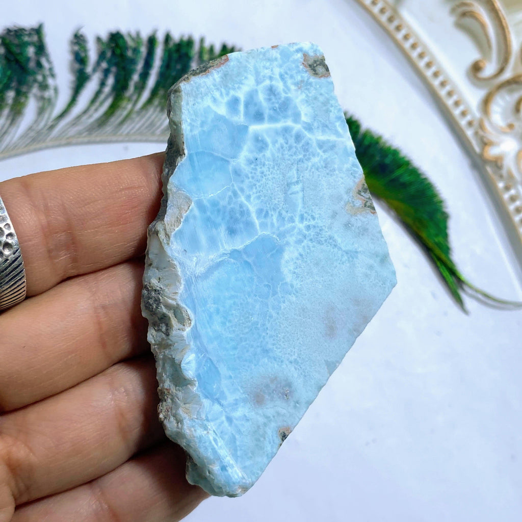 Unpolished Larimar Specimen From The Dominican Republic #2 - Earth Family Crystals