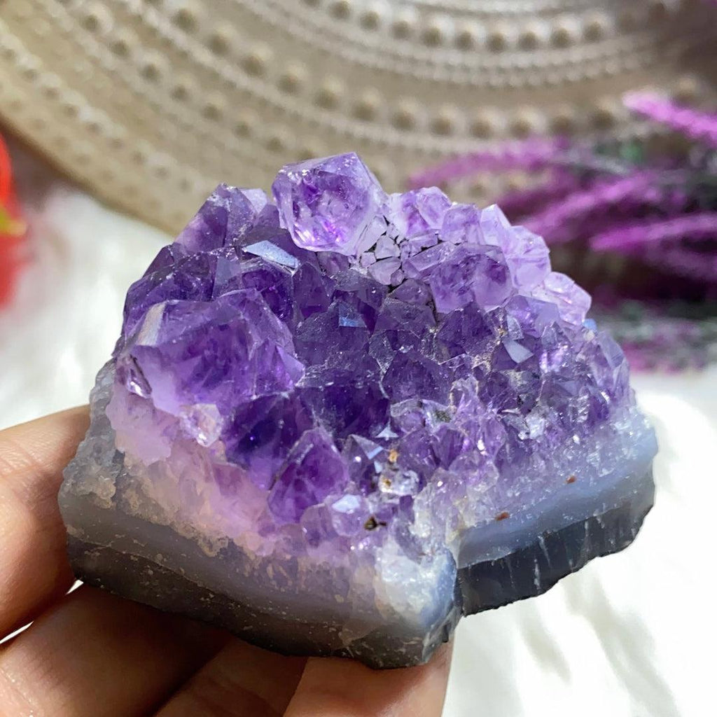 Phantoms! Gorgeous Purple Amethyst Cluster From Uruguay #2 - Earth Family Crystals