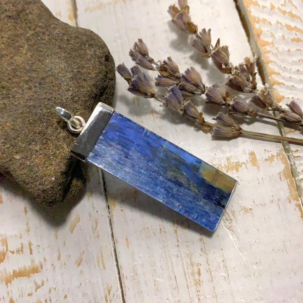 Blue Kyanite Sterling Silver Pendant (Includes Silver Chain) #2 - Earth Family Crystals