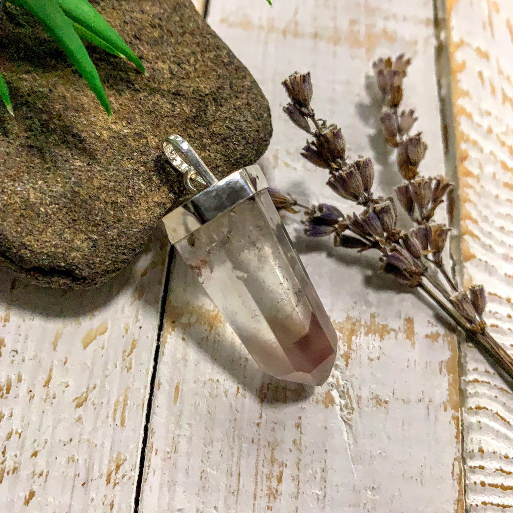 Lithium Quartz Sterling Silver Pendant (Includes Silver Chain) #1 - Earth Family Crystals