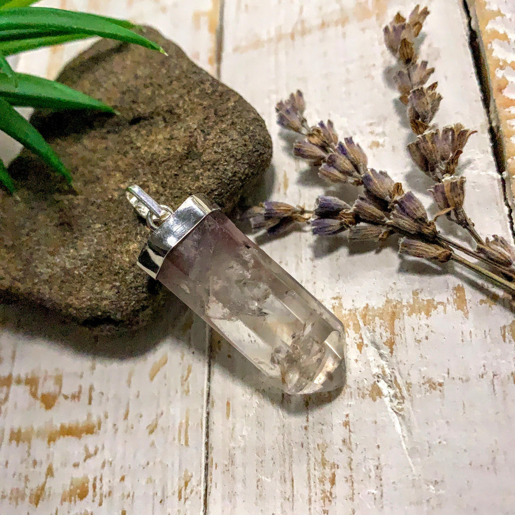 Lithium Quartz Sterling Silver Pendant (Includes Silver Chain) #2 - Earth Family Crystals