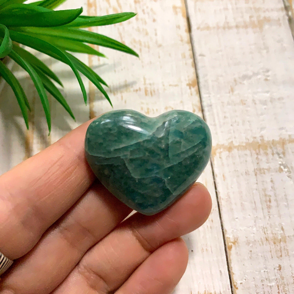 Amazonite Small Heart Carving - Earth Family Crystals