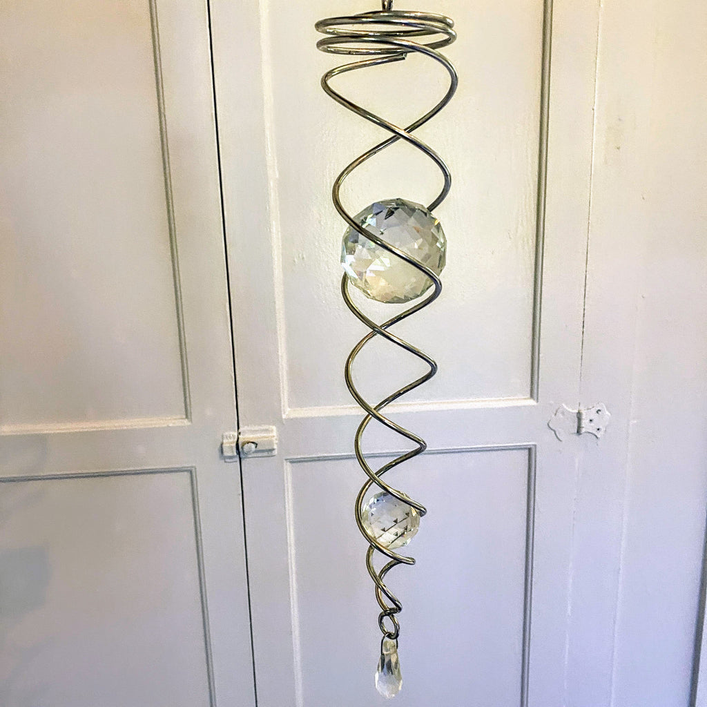 Gorgeous Spiral Hanging Sun Catcher for Rainbow Effects - Earth Family Crystals