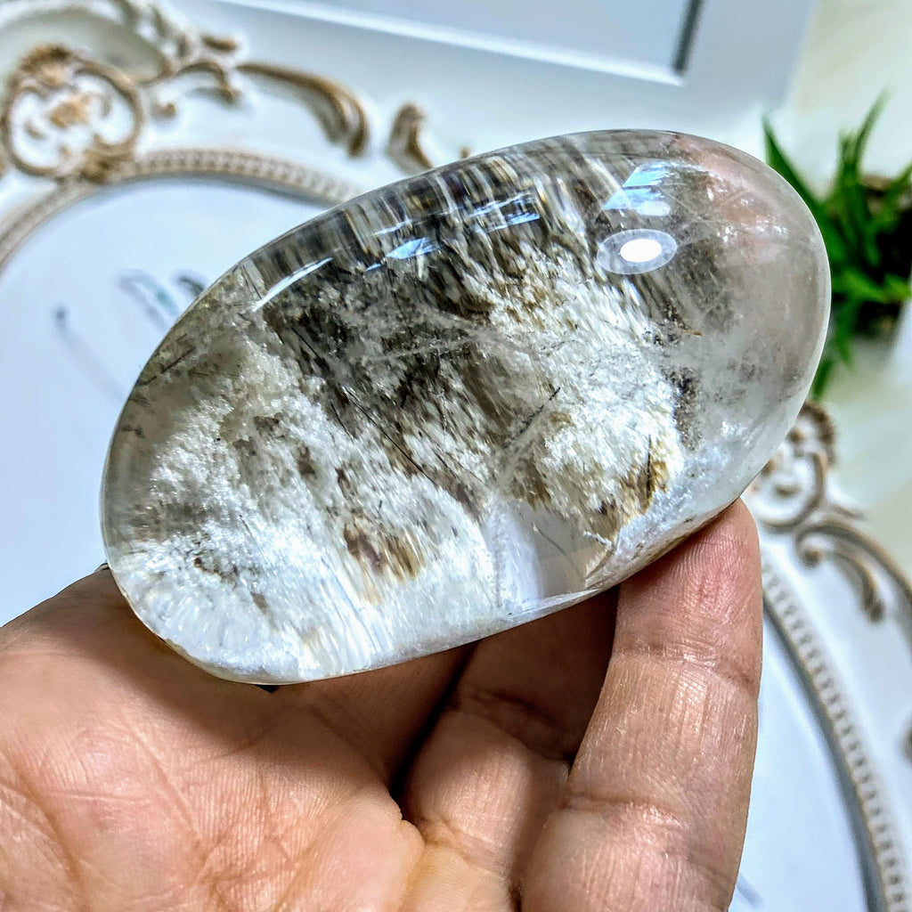 Shamanic Dream Quartz Large Seer Stone Partially Polished From Brazil - Earth Family Crystals