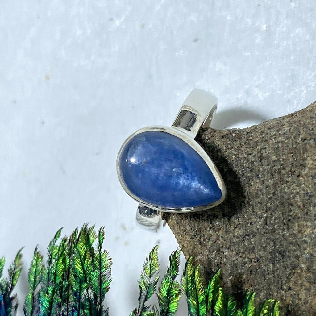 Pretty Blue Kyanite Sterling Silver Ring (Size 5) - Earth Family Crystals