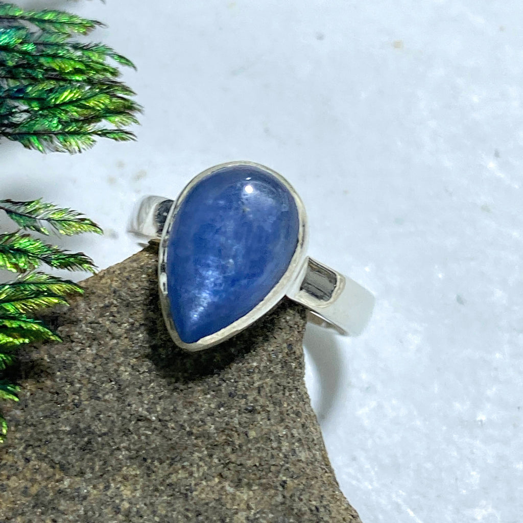Pretty Blue Kyanite Sterling Silver Ring (Size 5) - Earth Family Crystals