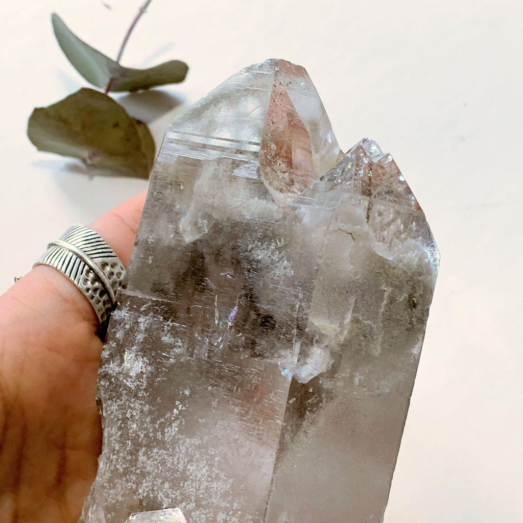 Incredible Vibrations~XL Samadhi Himalayan Quartz Elestial Cluster With Chlorite Cloud Inclusions & Self Healing - Earth Family Crystals