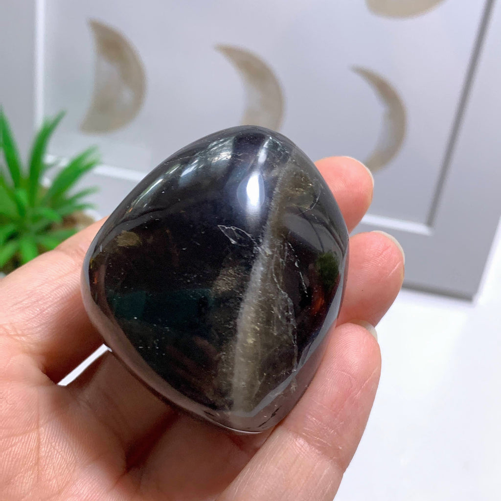 Chunky Deep Brown Smoky Quartz Polished Palm Stone - Earth Family Crystals