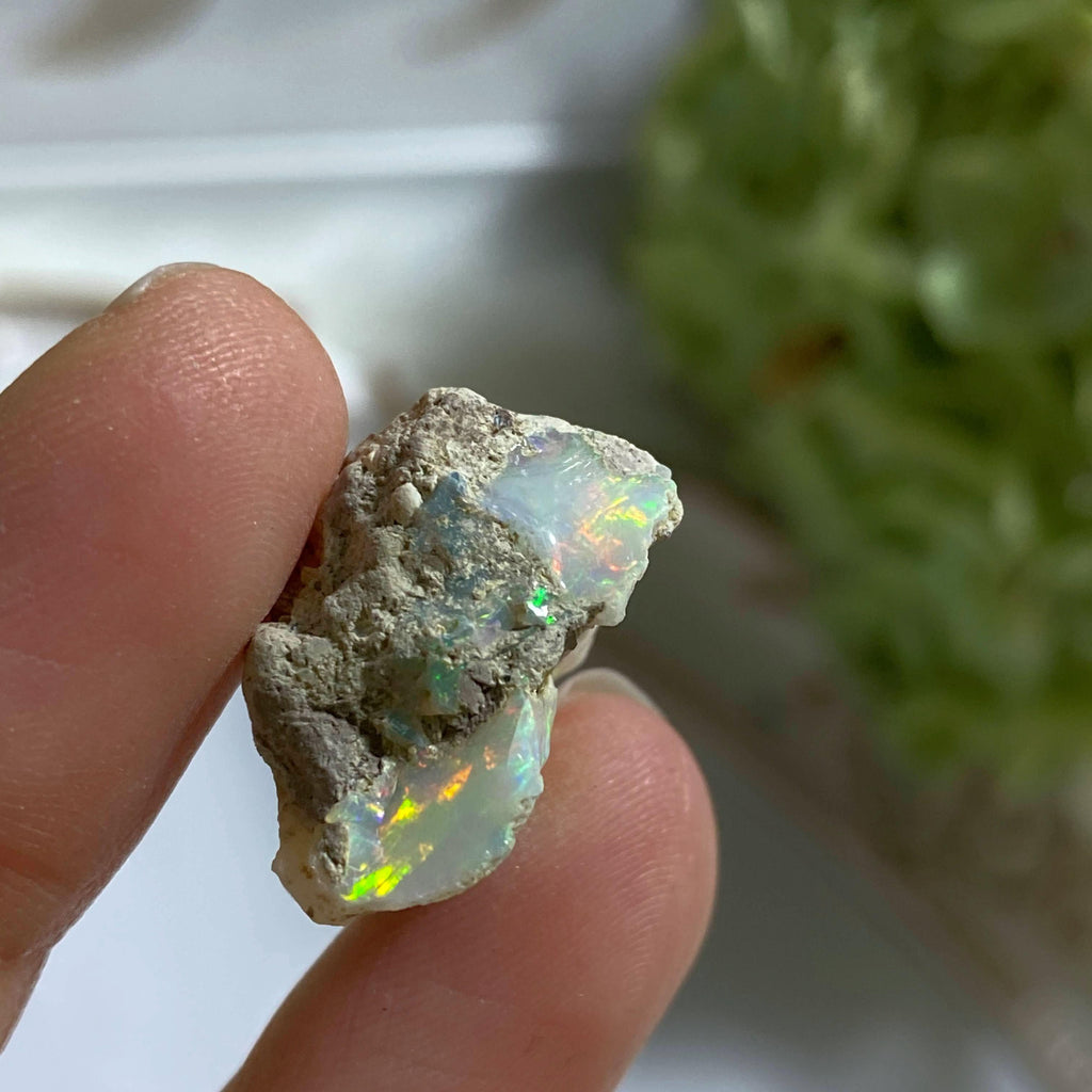 13 CT Flashy Rough Ethiopian Opal Collectors Specimen - Earth Family Crystals