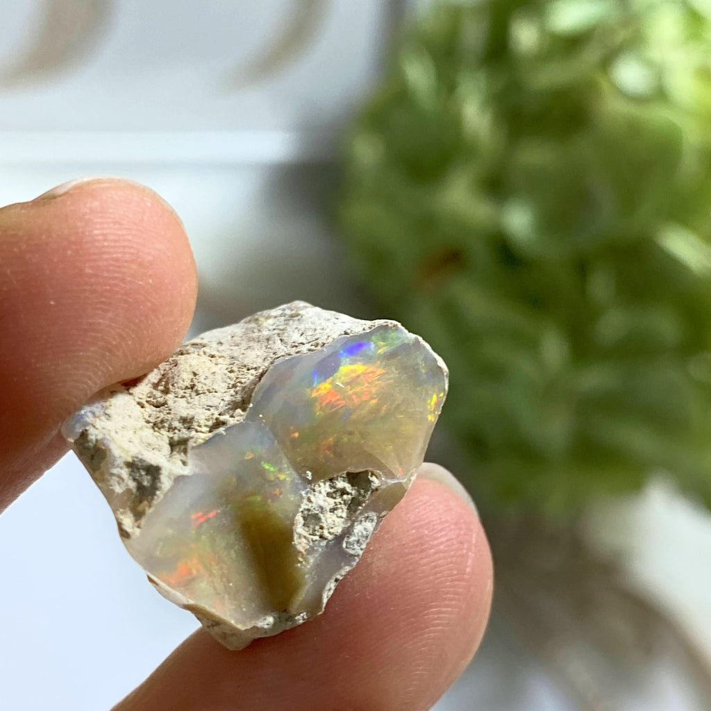 18 CT Flashy Rough Ethiopian Opal Collectors Specimen - Earth Family Crystals