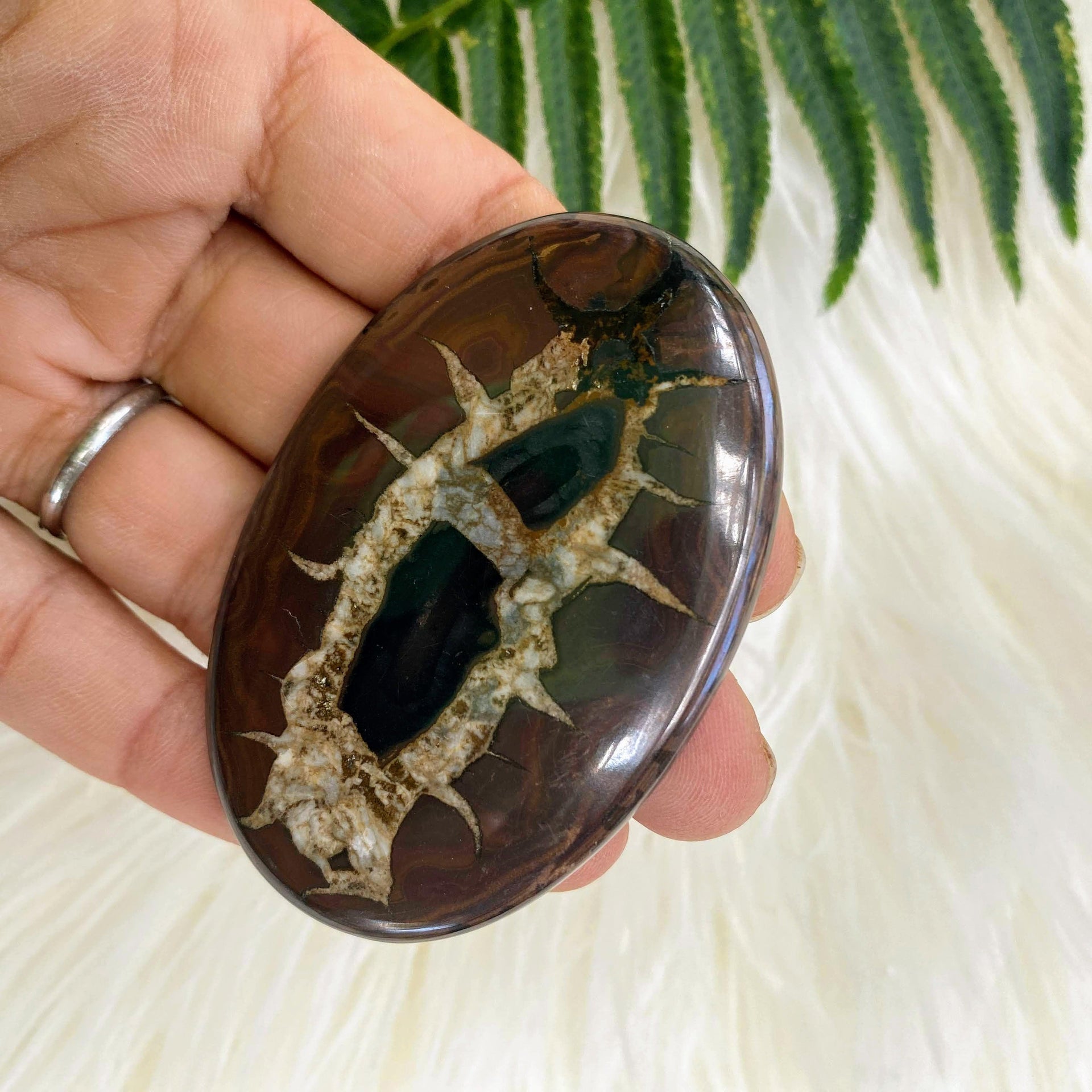 Beautiful Large Septarian Cabochon Perfect for Crafting
