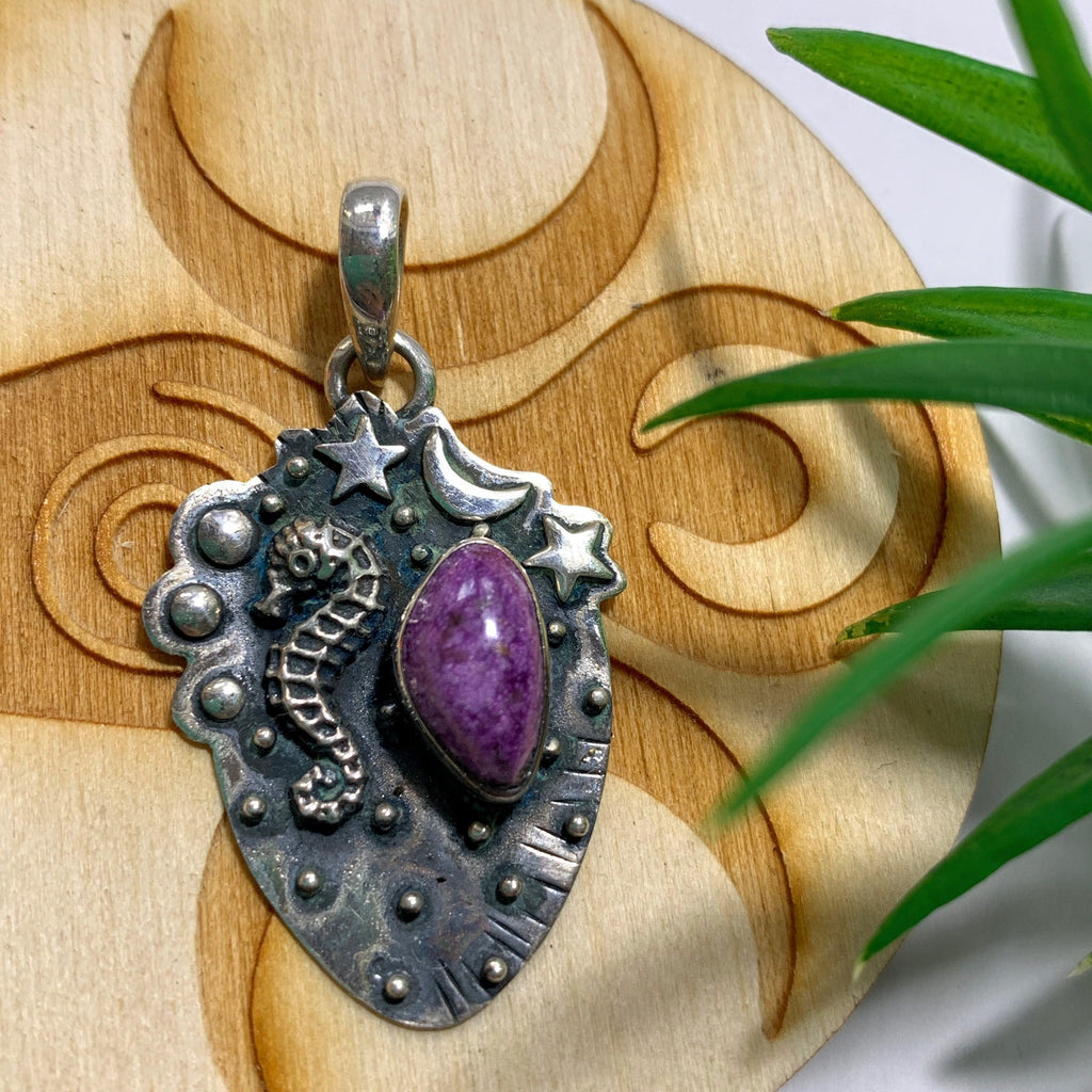 Stichtite Trendy Sterling Silver Pendant (Includes Silver Chain) - Earth Family Crystals