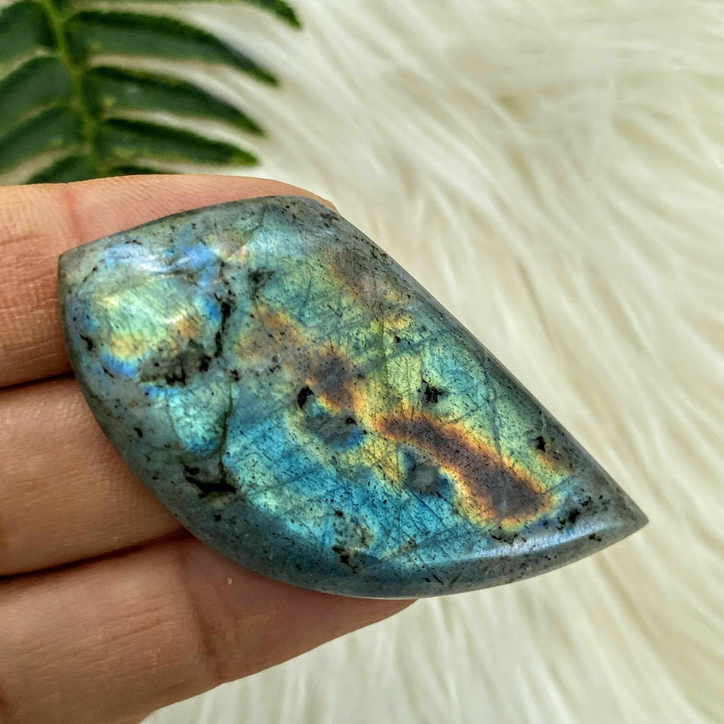Flashy Labradorite Cabochon Ideal for Crafting #5 - Earth Family Crystals