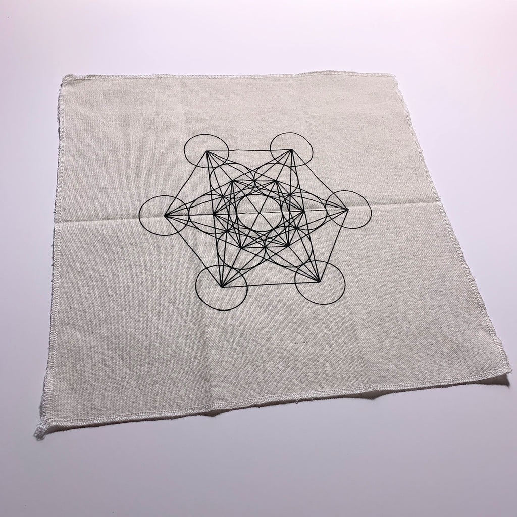 Metatron's Cube Sacred Geometry Cloth Crystal Grid - Earth Family Crystals