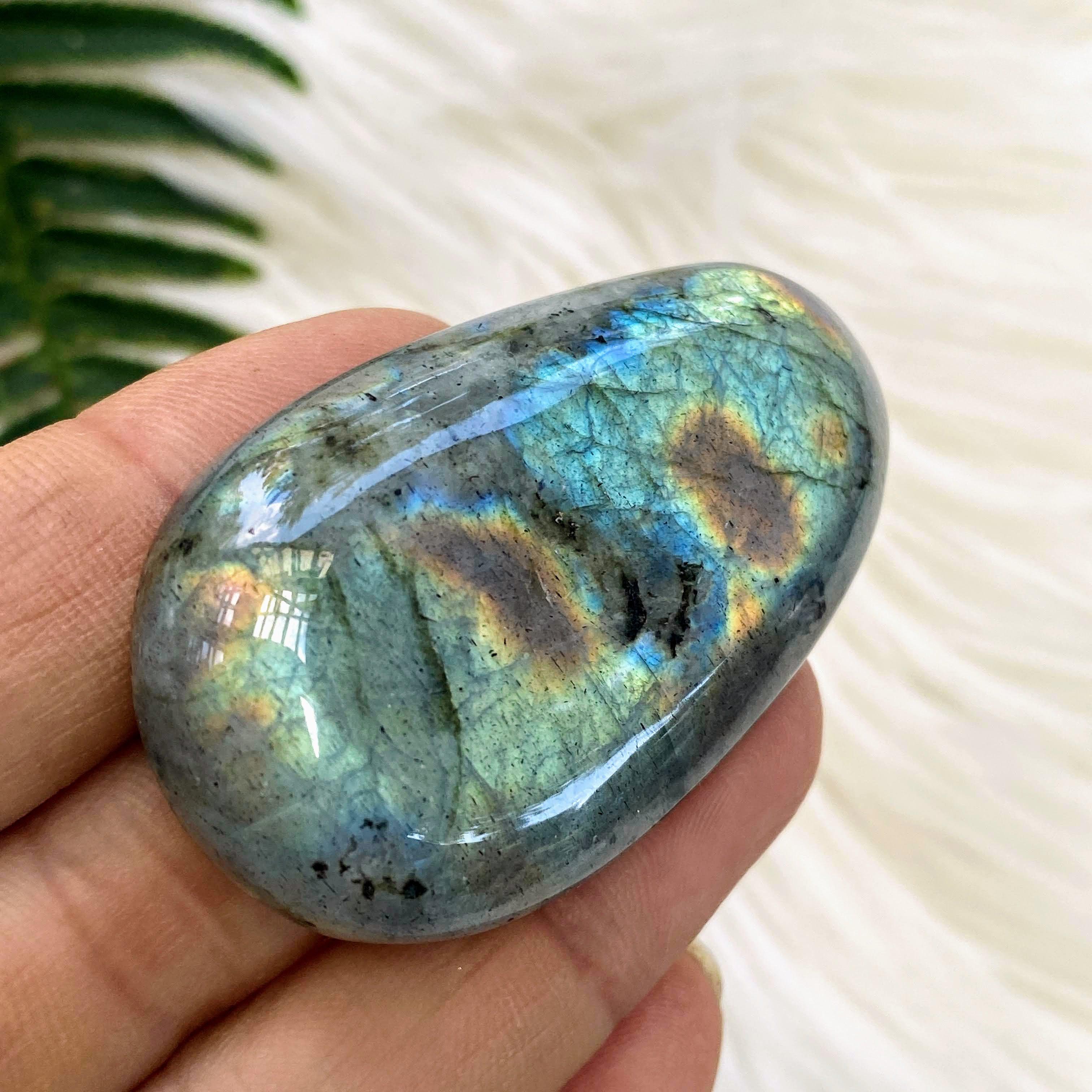 Flashy Labradorite Cabochon Ideal for Crafting #8 - Earth Family Crystals
