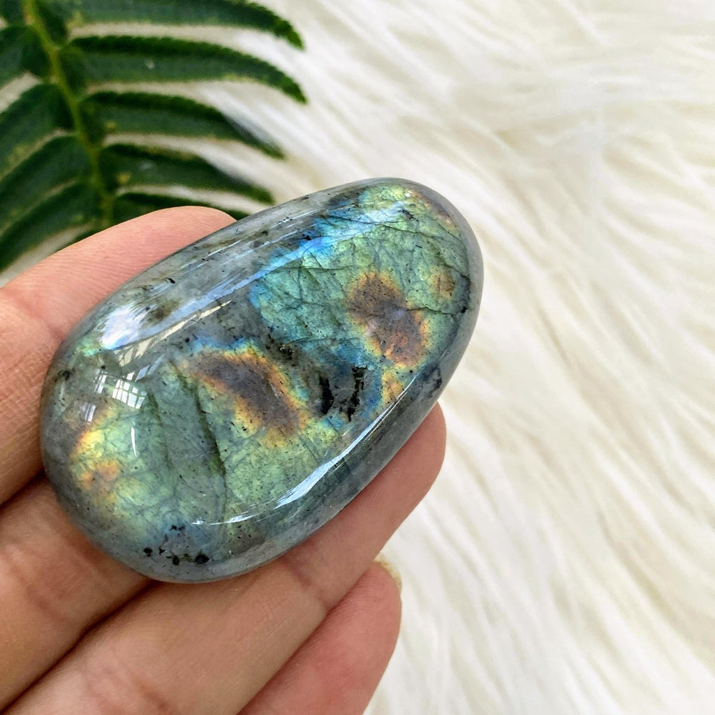 Flashy Labradorite Cabochon Ideal for Crafting #8 - Earth Family Crystals