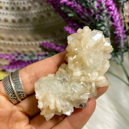 Gorgeous Gemmy Clear Apophyllite & Stilbite Cluster ~Locality India