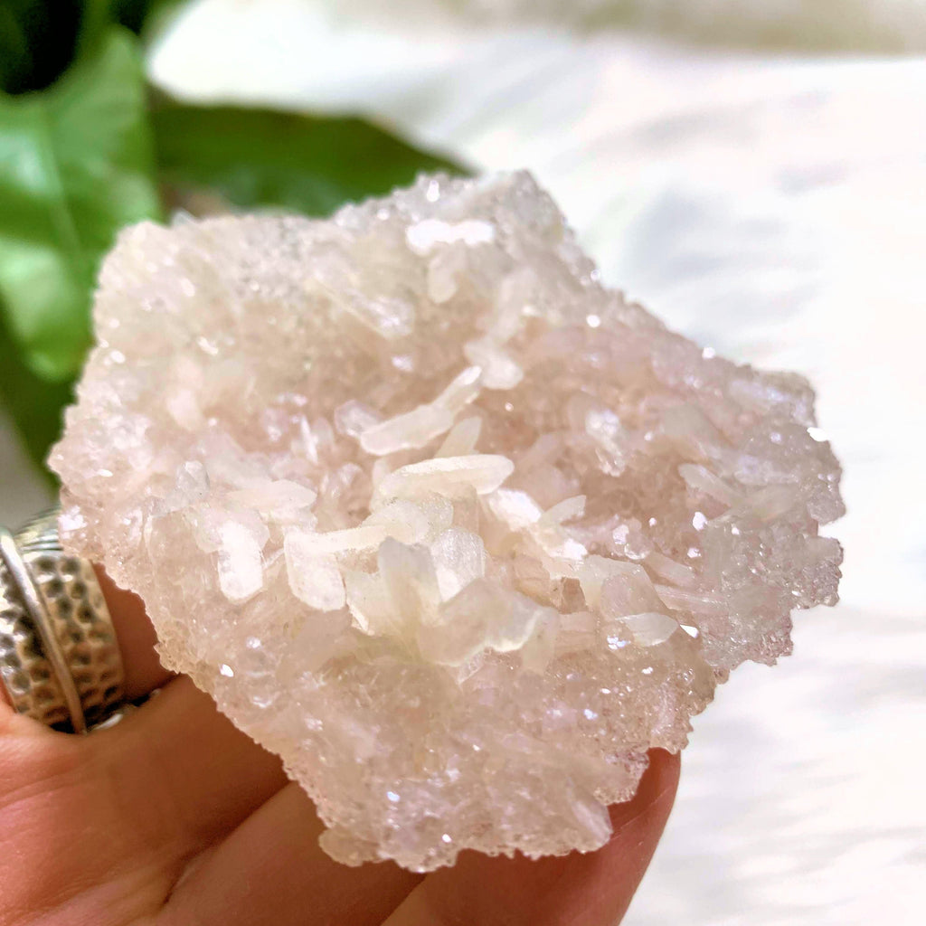 NEW FIND! Druzy Apophyllite Baby Points With Stilbite Underside From India #3 - Earth Family Crystals