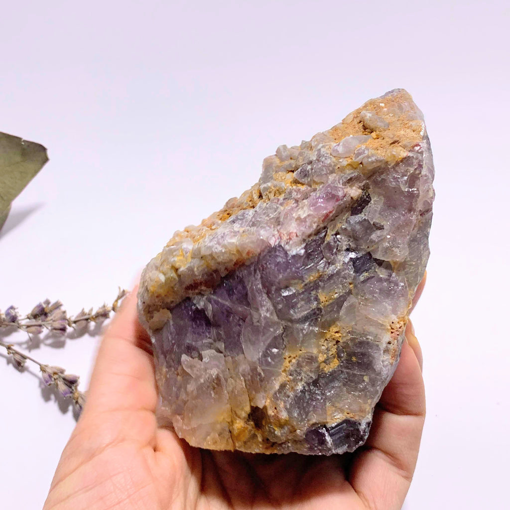 Genuine Auralite-23 Red Hematite & Quartz Druzy Capped Large Elestial Point From Ontario, Canada - Earth Family Crystals
