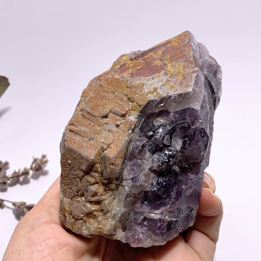 Genuine Auralite-23 Red Hematite Capped Large Point From Ontario, Canada - Earth Family Crystals