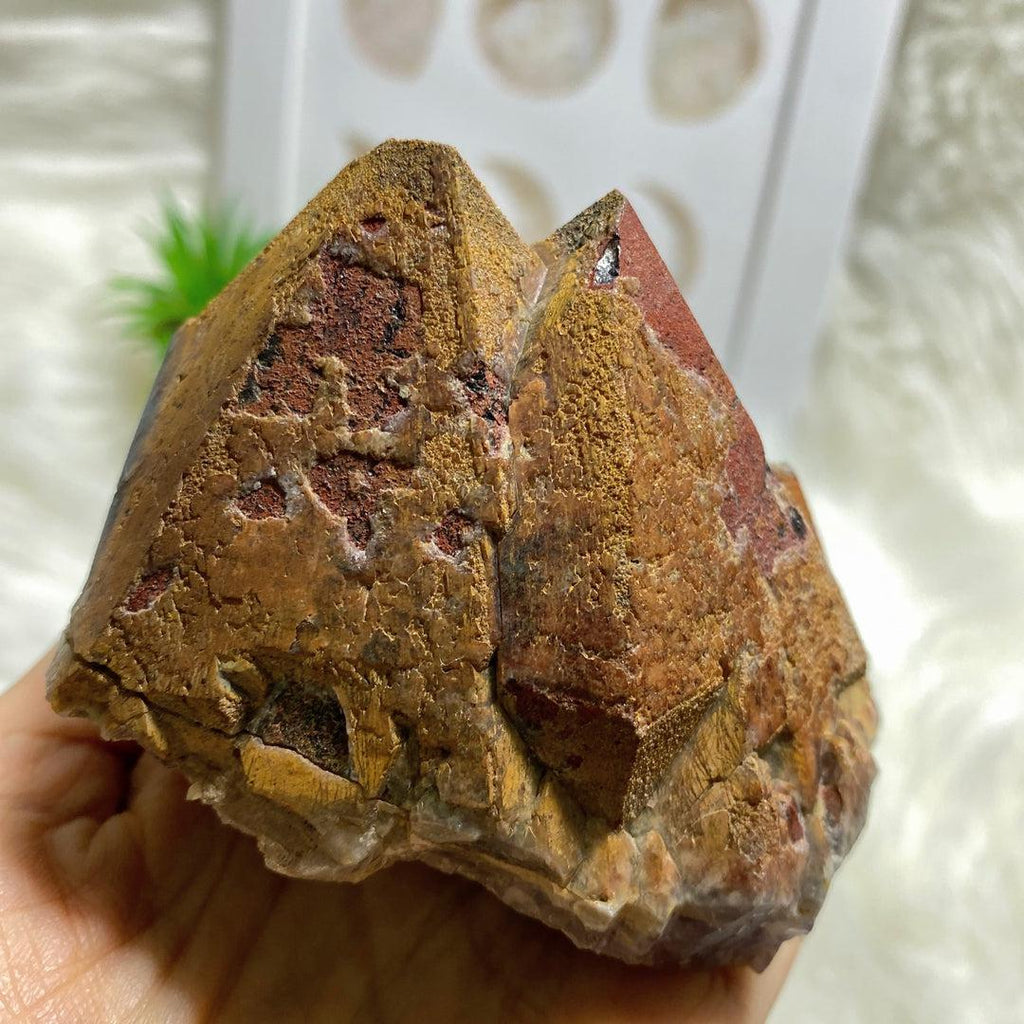 Genuine Auralite-23 Large Elestial Mountain With Red Hematite Points From Canada - Earth Family Crystals