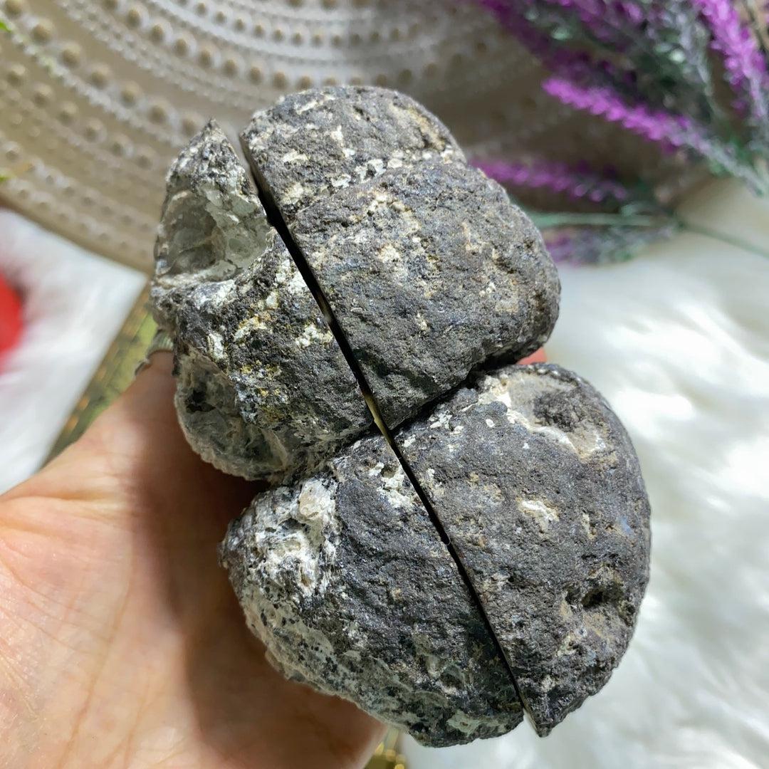 Incredible Big Chunky Agate Nodule Matching Geode Pair From Arizona, USA - Earth Family Crystals