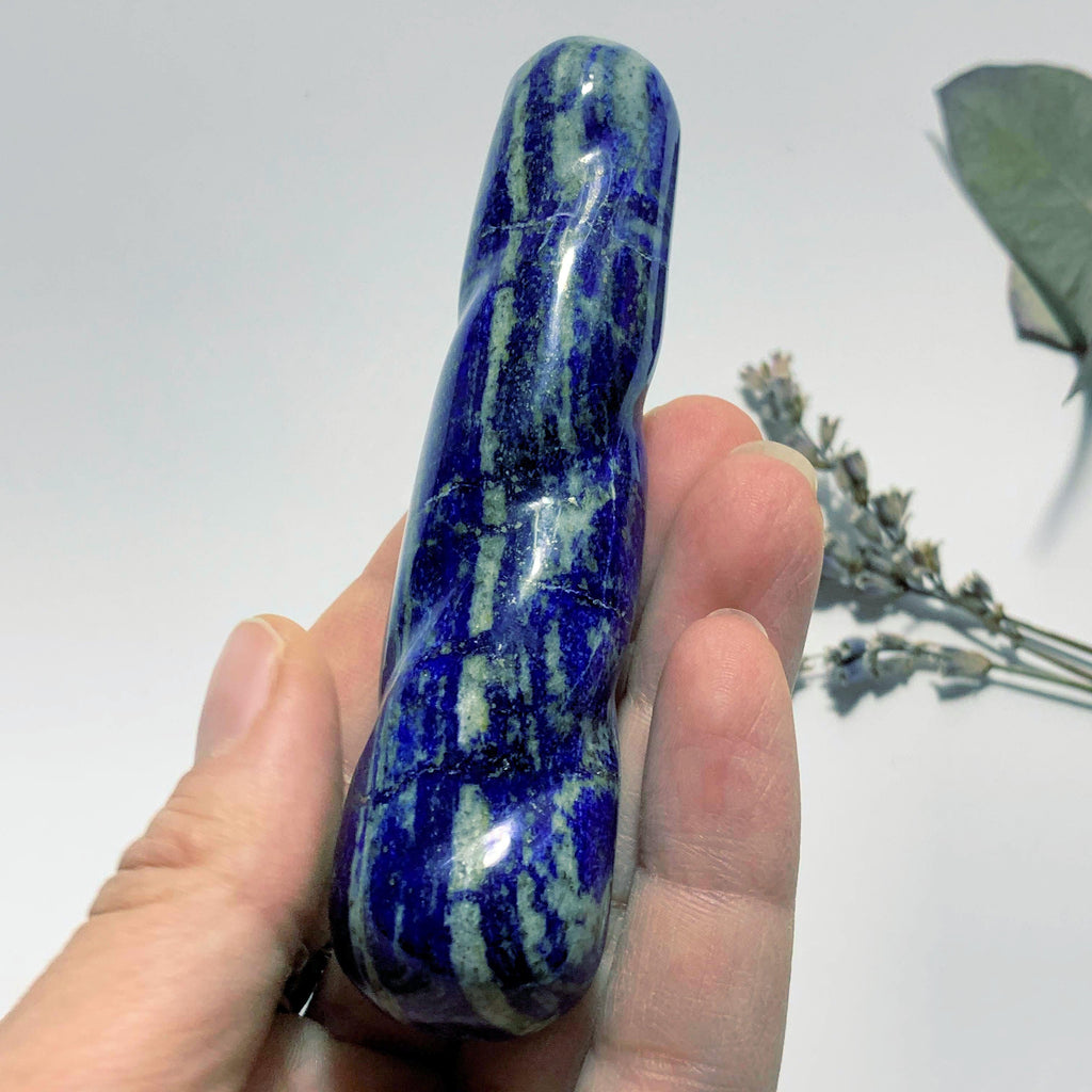 Deep Cobalt Blue Lapis Lazuli Twist Wand ~Ideal for Energy Work! - Earth Family Crystals