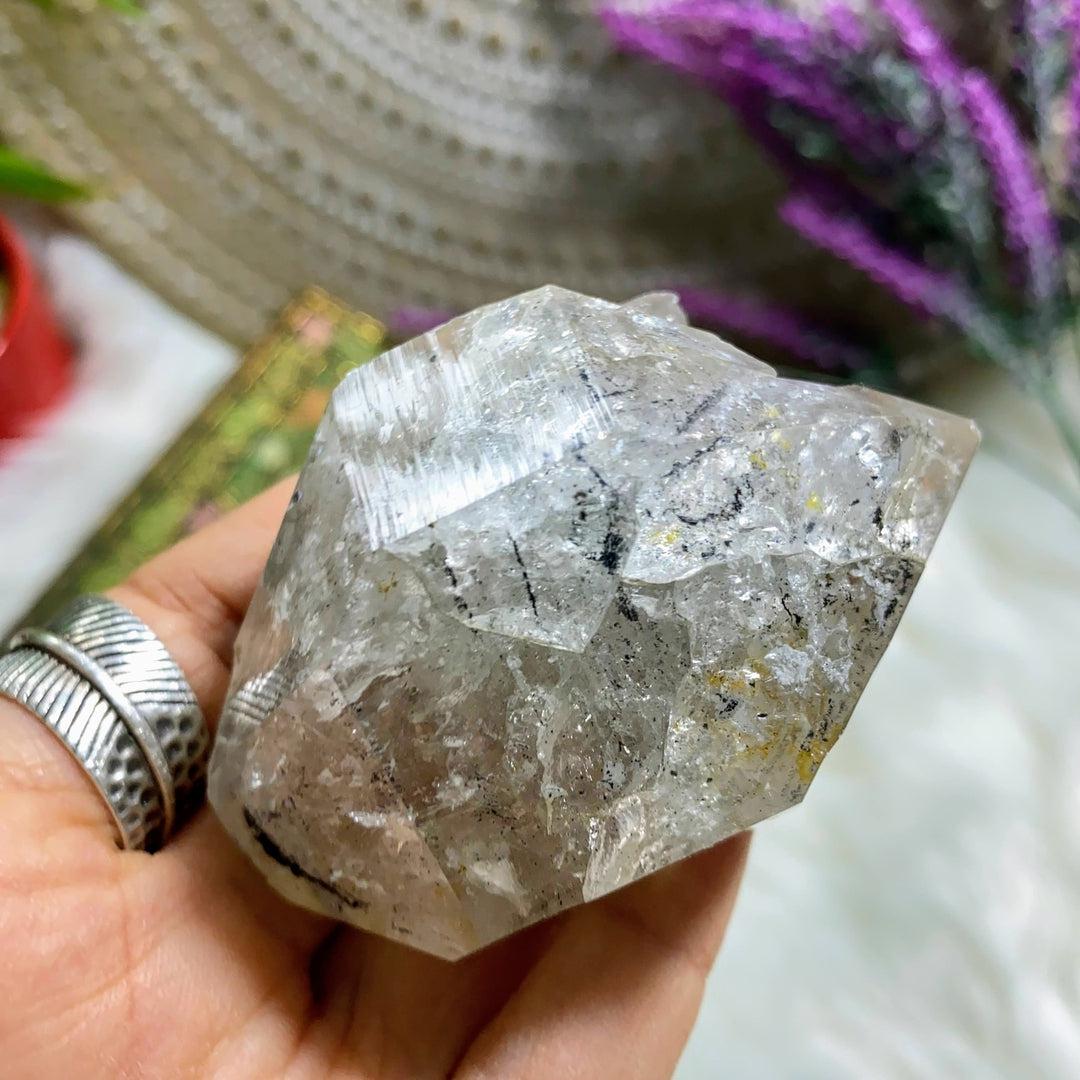 Stunning Natural Double Terminated Skeletal Clear Quartz Specimen From Mexico - Earth Family Crystals