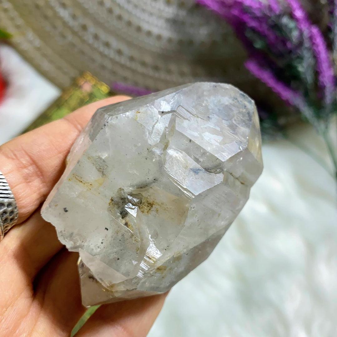 Stunning Natural Double Terminated Skeletal Clear Quartz Specimen From Mexico - Earth Family Crystals