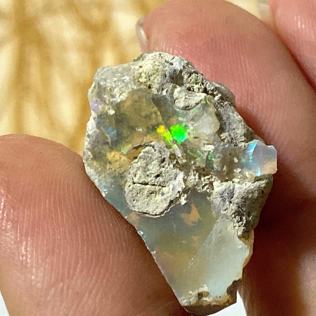 16 CT Rough Flashy Ethiopian Opal Collectors Specimen - Earth Family Crystals