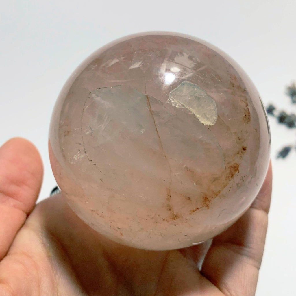 Optical Red Hematoid Quartz Large Sphere Carving~Locality Madagascar - Earth Family Crystals