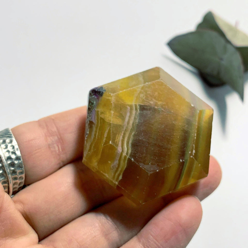 Golden Glow Polished Yellow Fluorite Carving - Earth Family Crystals