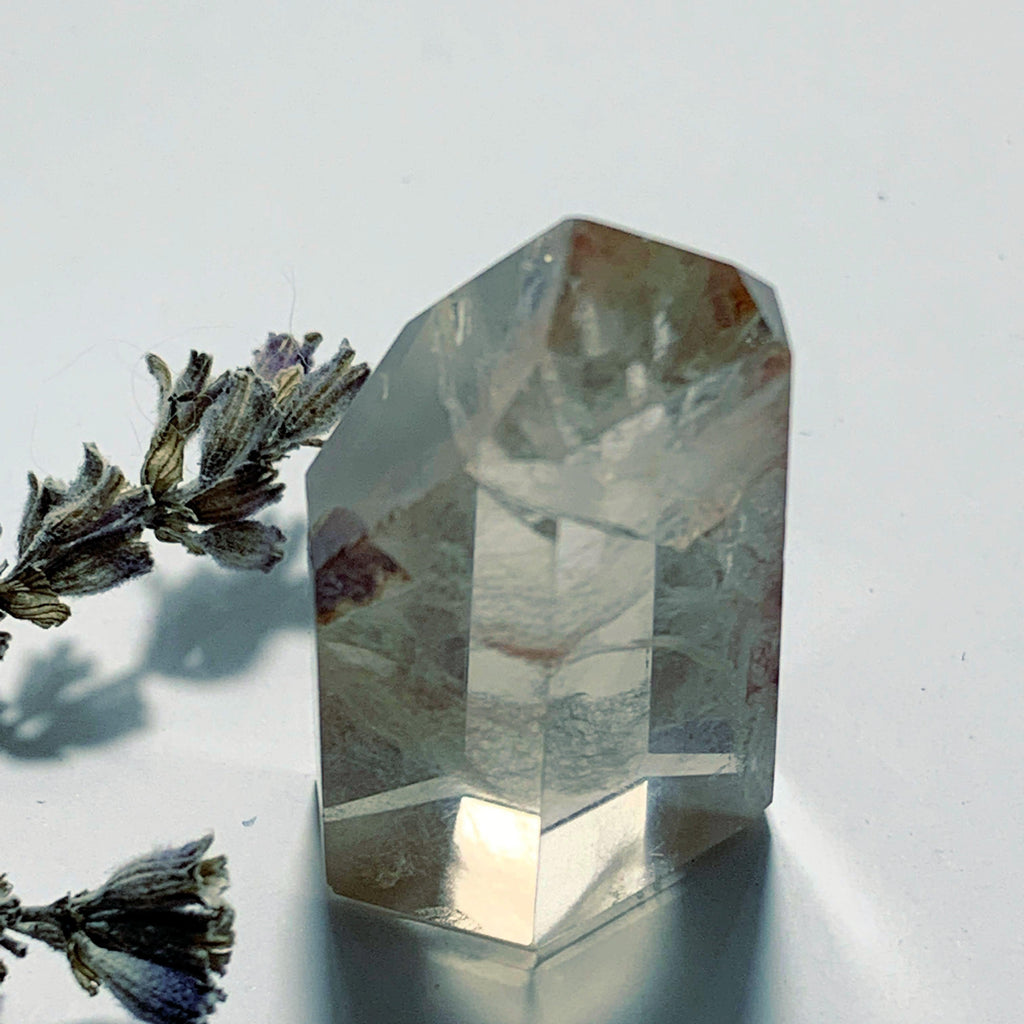 Cute Angel Phantom Quartz Small Standing Point From Brazil - Earth Family Crystals