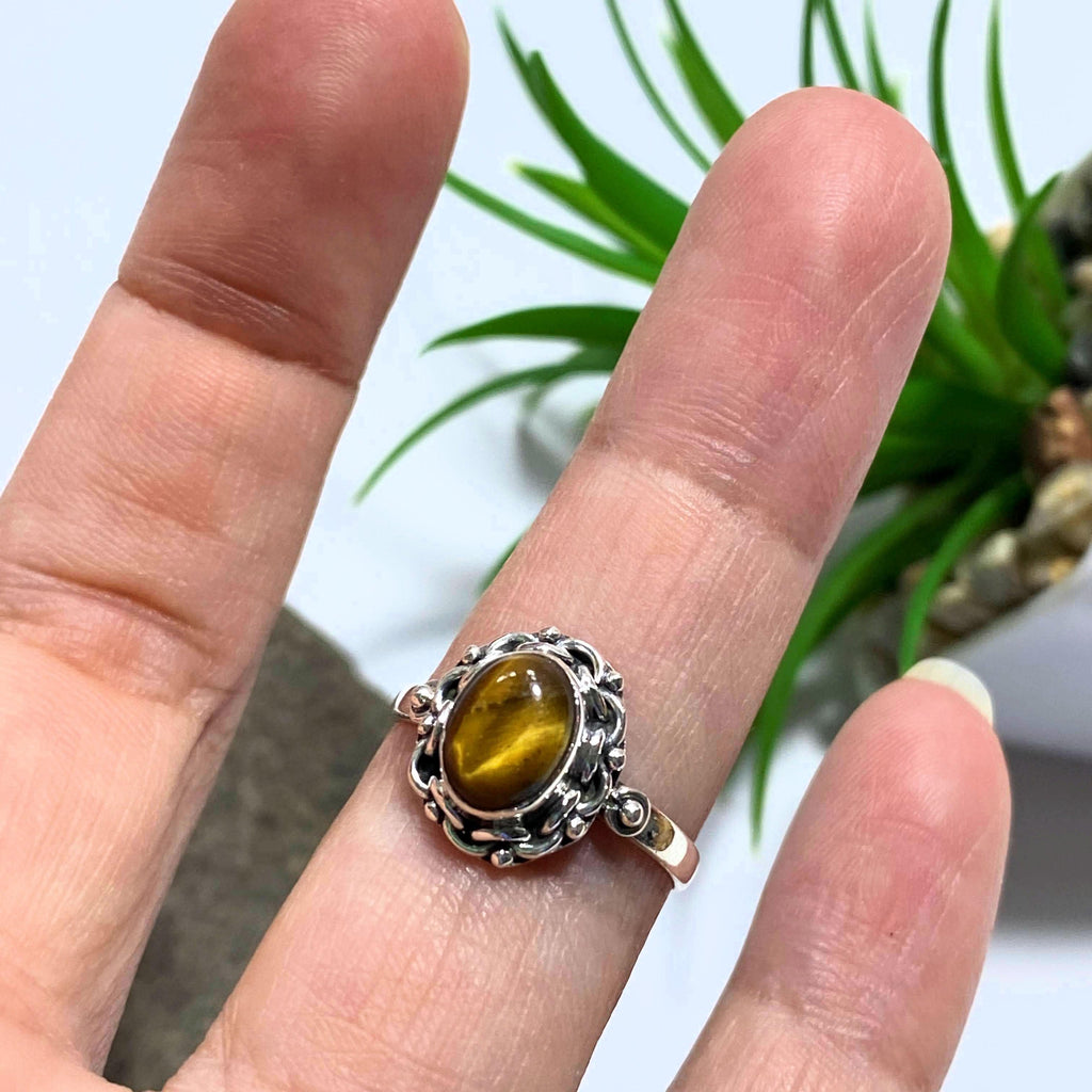 Tiger Eye Golden Glow Sterling Silver Ring (Size 7) - Earth Family Crystals