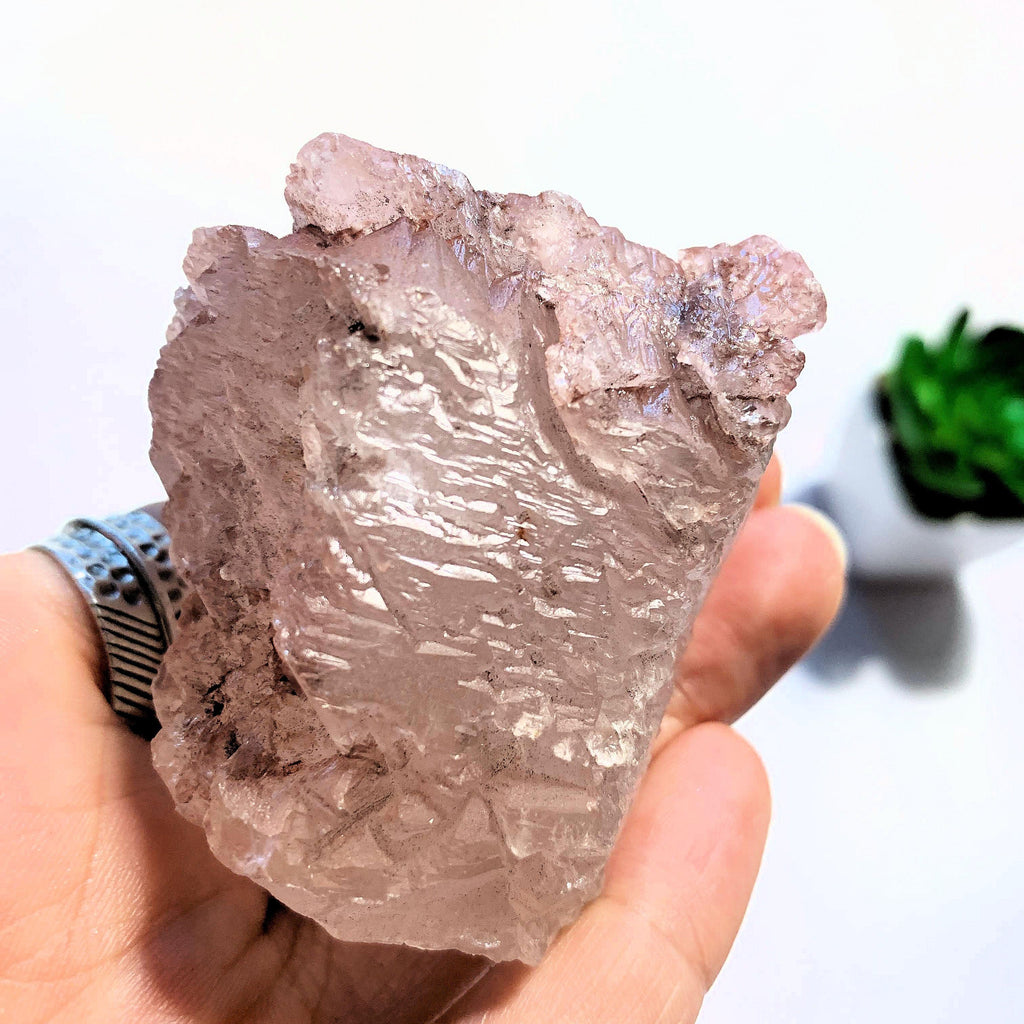 Elestial Record Keeper Large Pink Nirvana Ice Quartz Specimen From The Himalayas - Earth Family Crystals