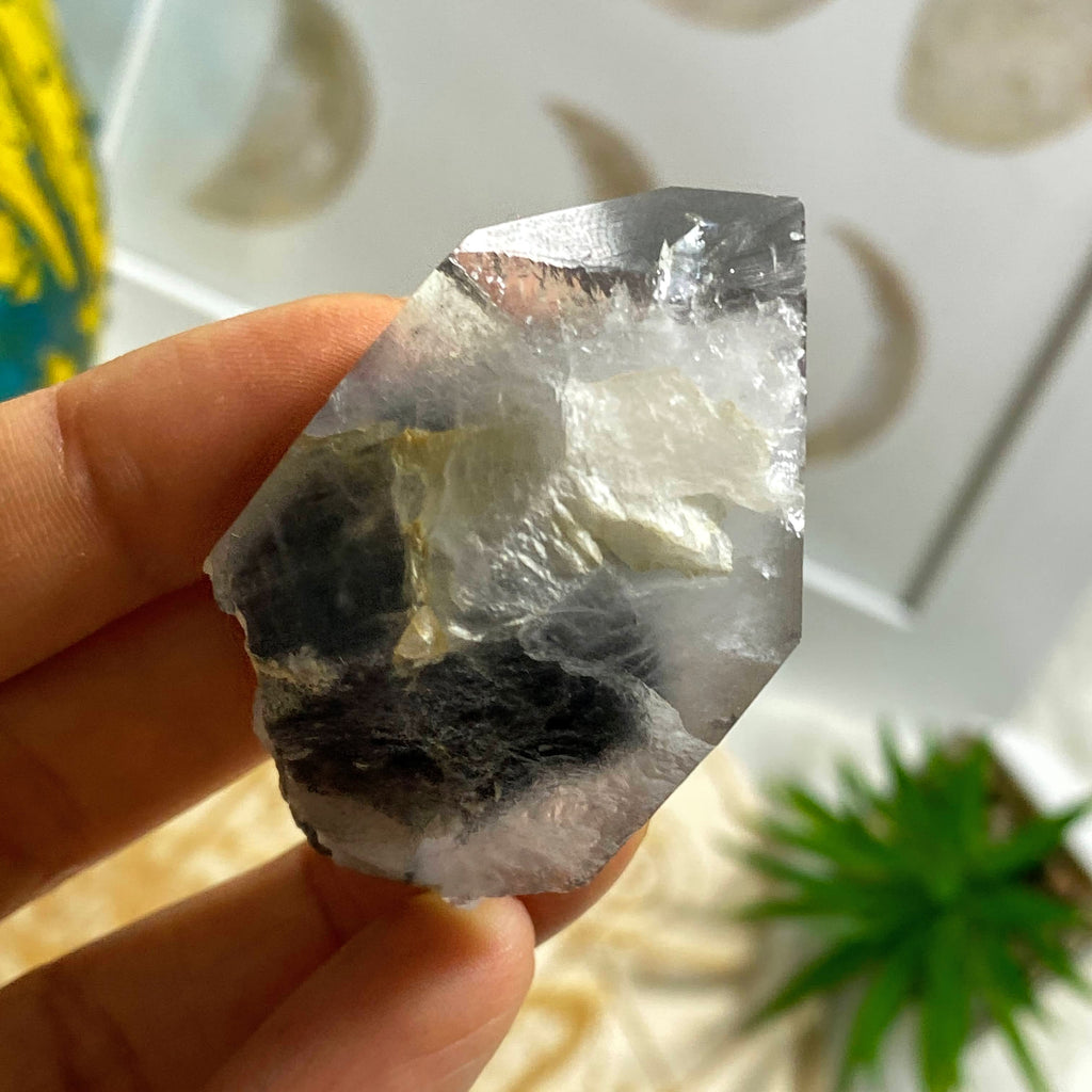 Rare & Incredible Natural Blue Phantom Quartz Point From Brazil - Earth Family Crystals