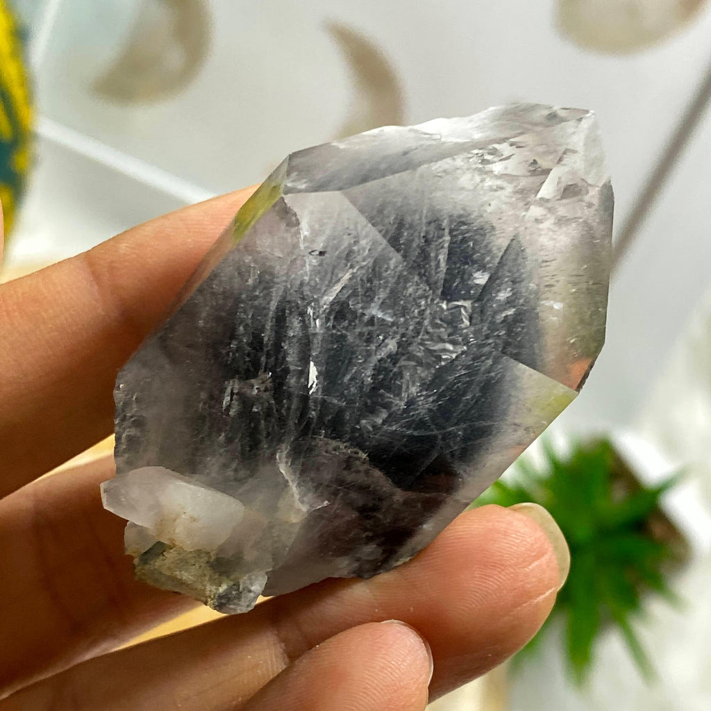 Rare & Incredible Natural Blue Phantom Quartz Point From Brazil - Earth Family Crystals
