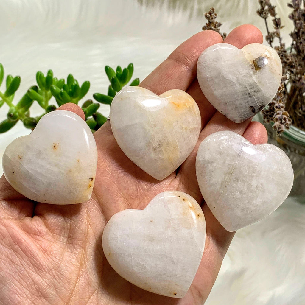 One Genuine Cryolite Heart Carving From Greenland - Earth Family Crystals