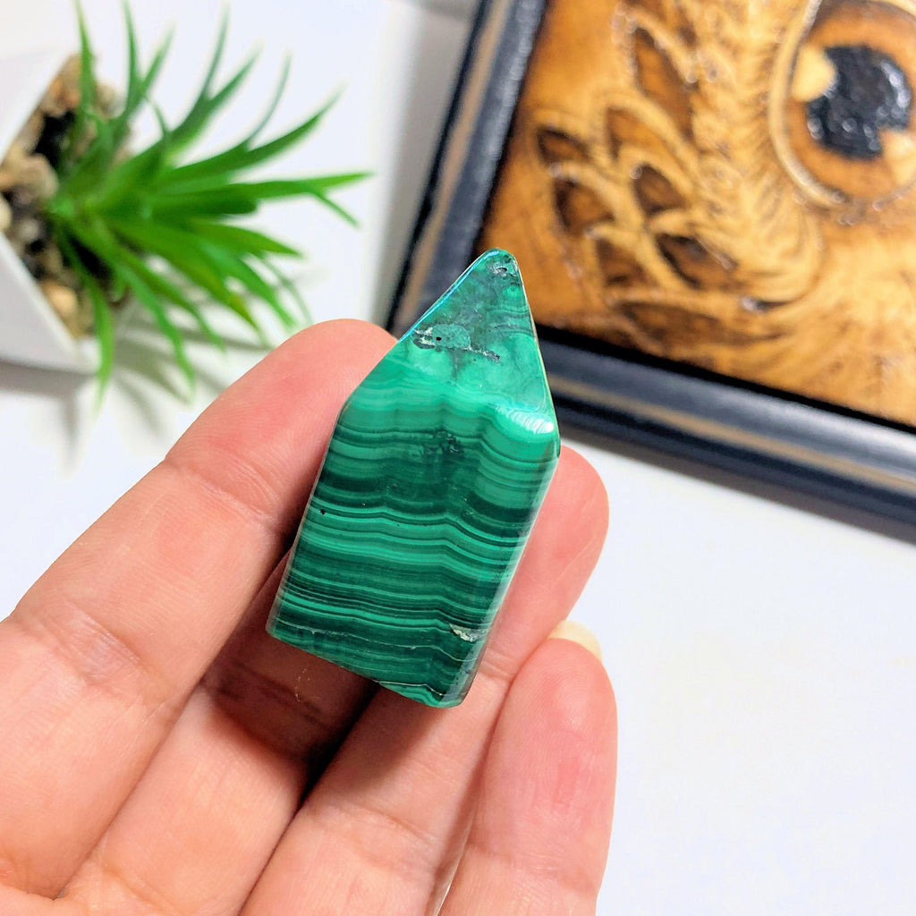 Malachite Mini Standing Polished Display Tower - Earth Family Crystals
