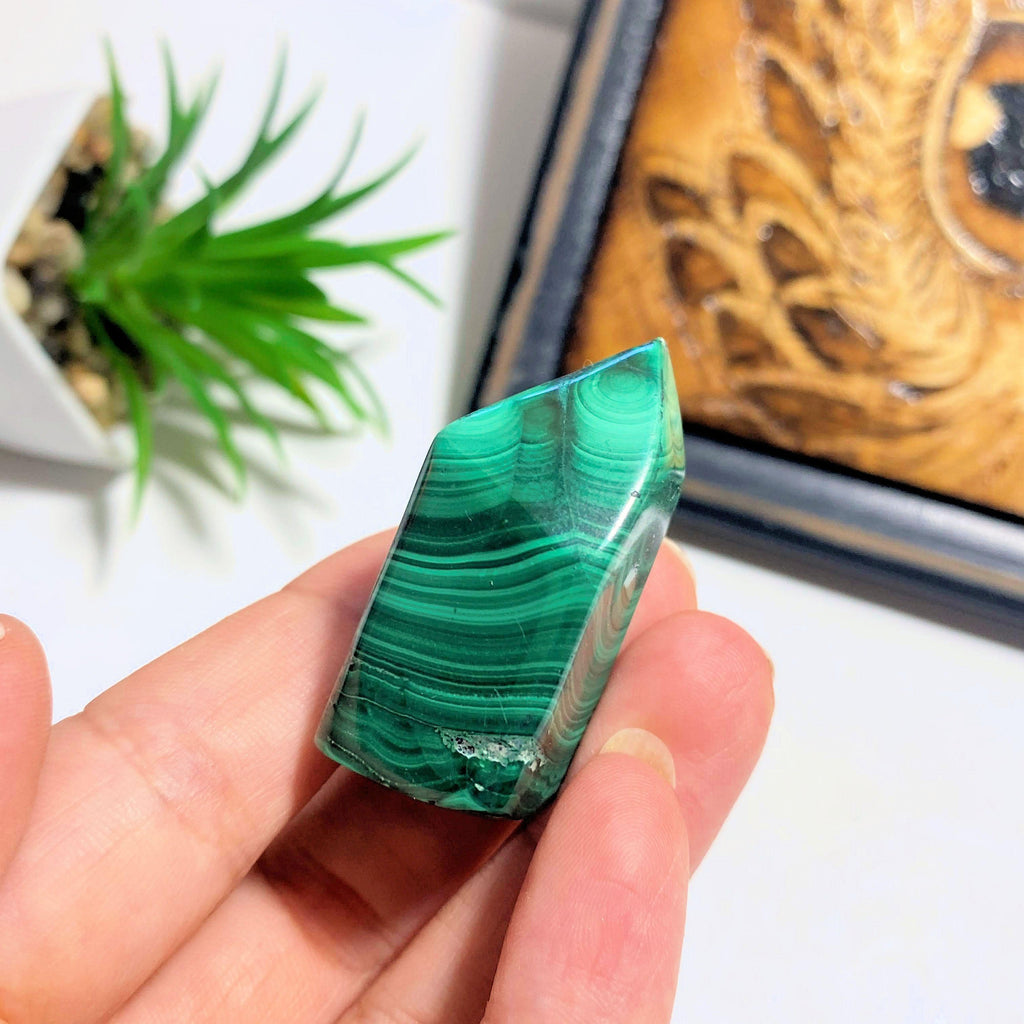Malachite Mini Standing Polished Display Tower - Earth Family Crystals