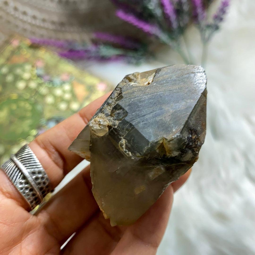 Hand collected Chunky Canadian Smoky Quartz Standing Natural Point From BC, Canada - Earth Family Crystals