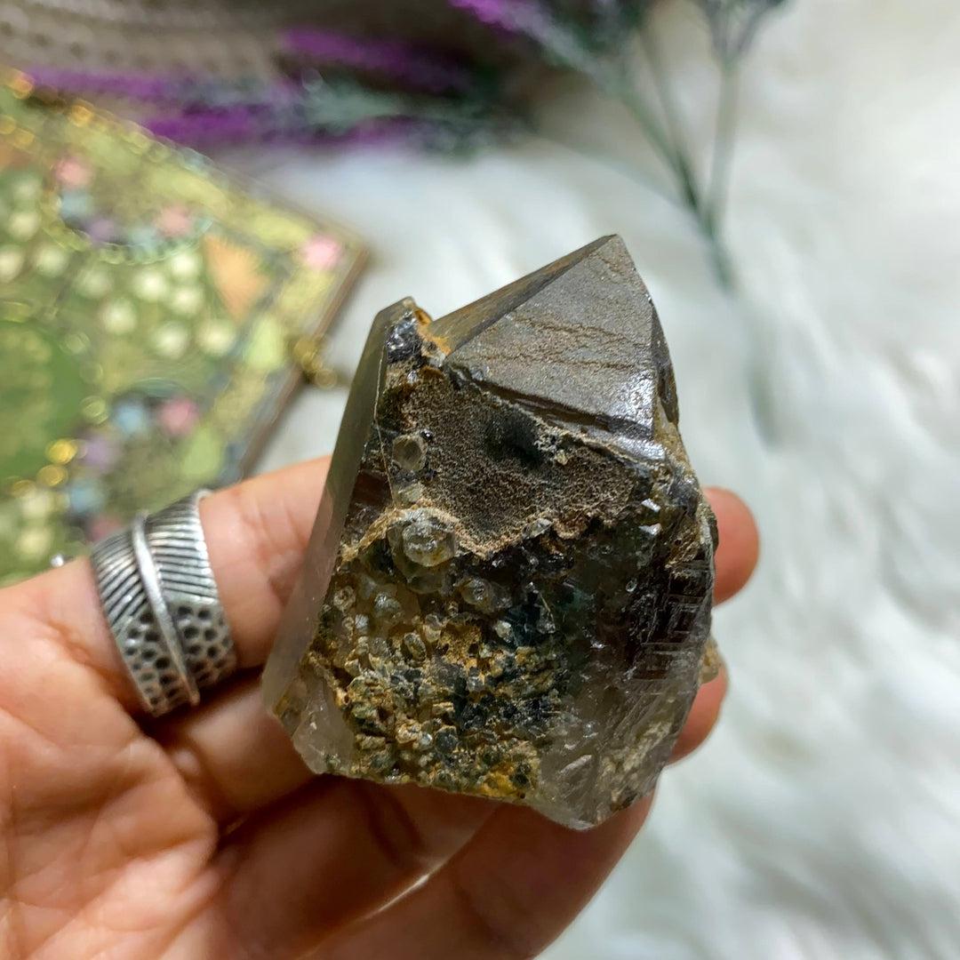 Hand collected Chunky Canadian Smoky Quartz Standing Natural Point From BC, Canada - Earth Family Crystals