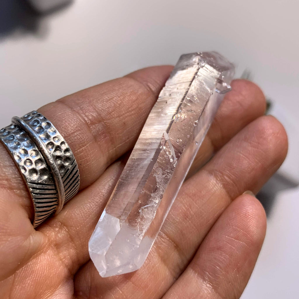 Double Terminated Brilliant Natural Clear Quartz Point ~Locality Arkansas, USA - Earth Family Crystals