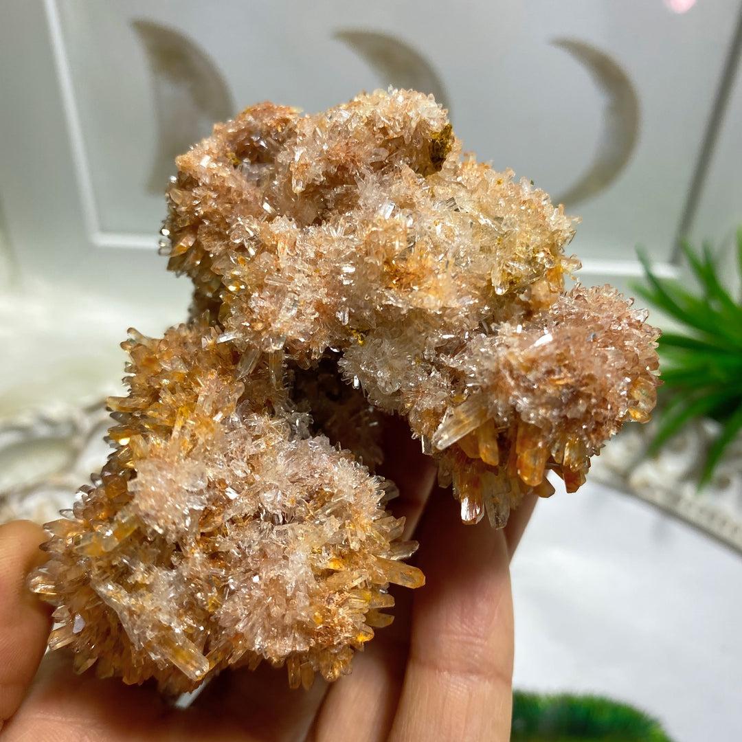 AA Quality~Gorgeous Sparkling Orange Creedite Natural Large Specimen -Locality Mexico - Earth Family Crystals