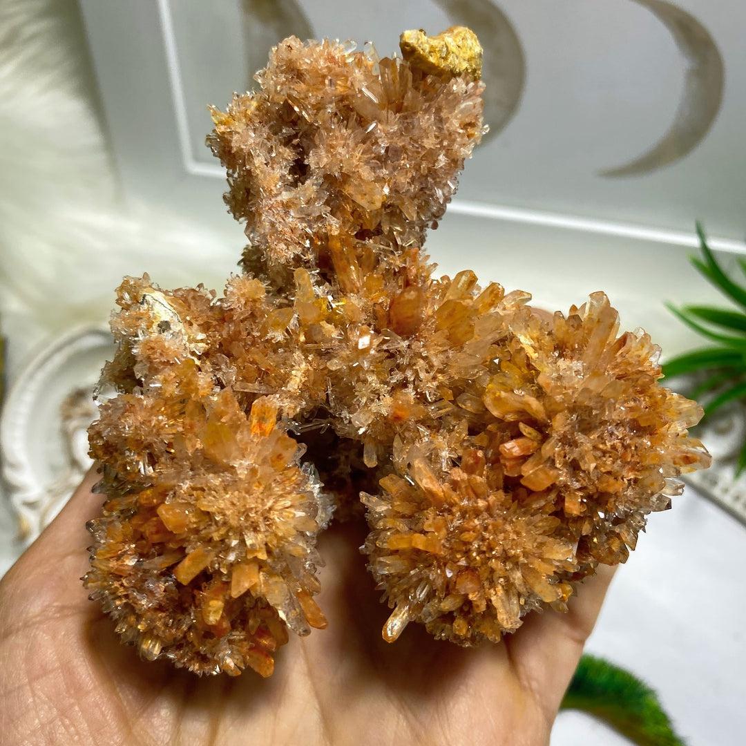 AA Quality~Gorgeous Sparkling Orange Creedite Natural Large Specimen -Locality Mexico - Earth Family Crystals