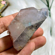 Very Rare! Genuine Ajoite Quartz Point with Self Healed Point, Phantoms, Record Keepers - Messina, South Africa - Earth Family Crystals