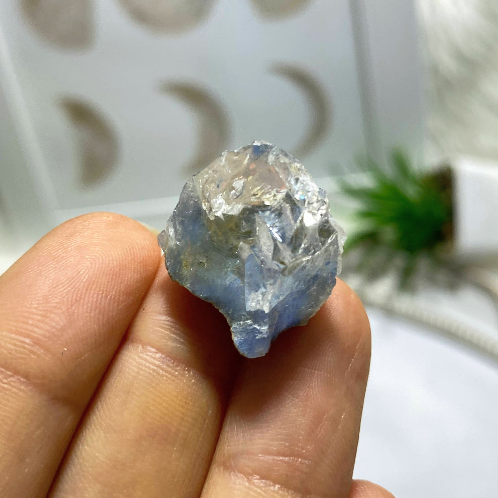 Reserved for Sandy 29.5ct ~ Rare Dainty Blue Dumortierite Needles in Quartz From Brazil - Earth Family Crystals