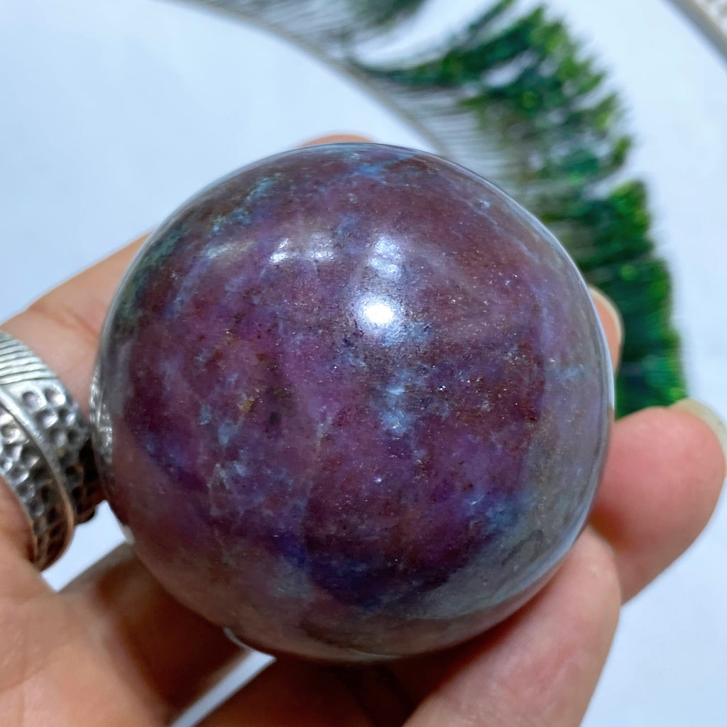 Fabulous Ruby Kyanite Sphere Carving #2 - Earth Family Crystals