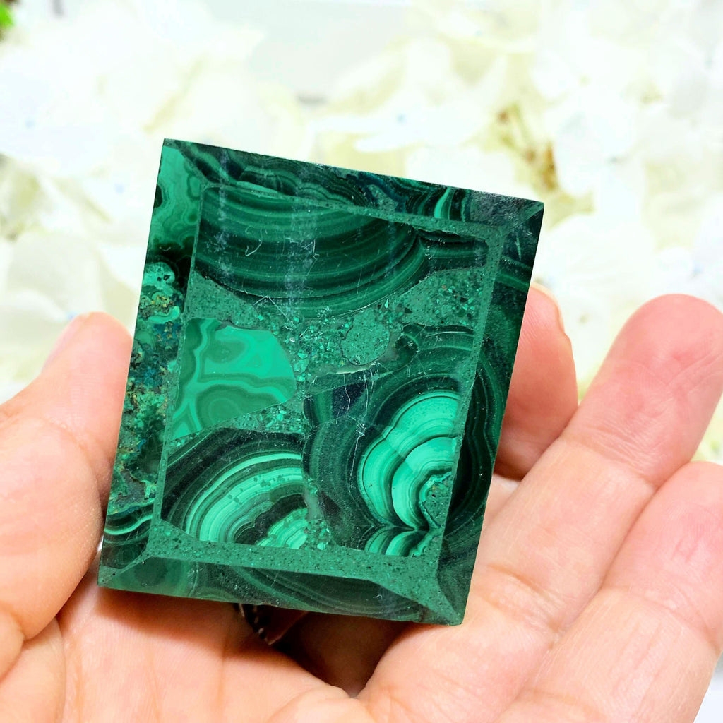 Incredible Malachite Carved Jewelry Box With Removable Lid #2 - Earth Family Crystals