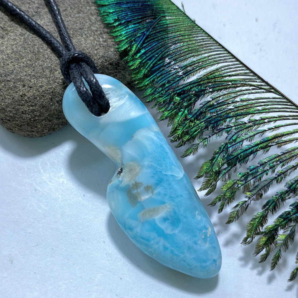 Incredible Colors Larimar on Adjustable Cotton Cord #2 *REDUCED - Earth Family Crystals